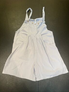 ePretty Light Blue Cotton Overall Romper